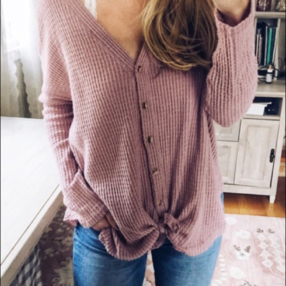 tie in front button top